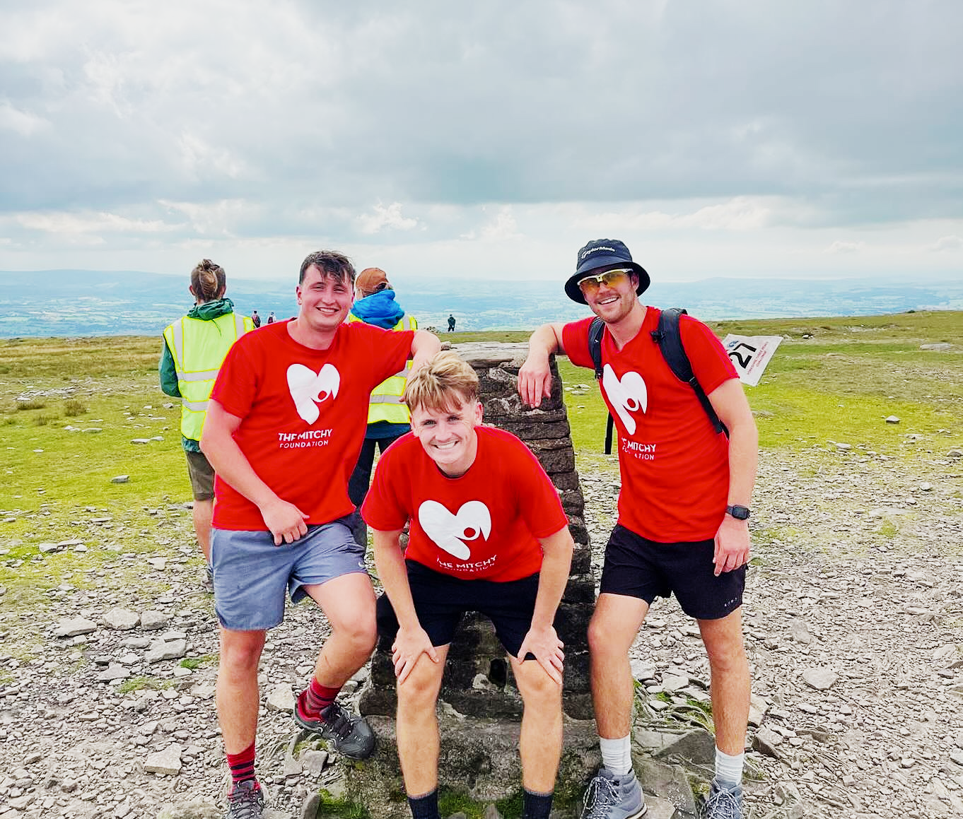 Trio at a Yorkshire trig point